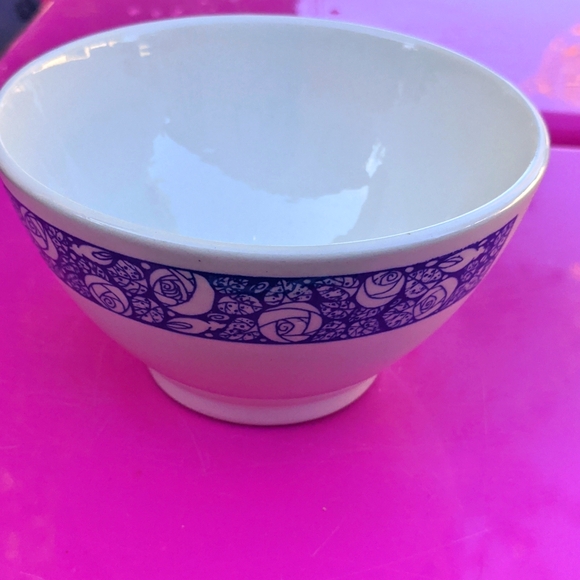 Anfora Mexico blue & white roses bowl - Picture 3 of 8